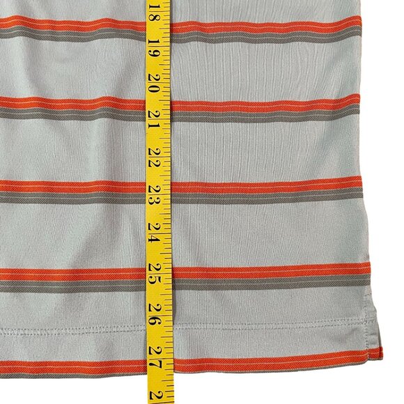 Nike Golf Dri-Fit Mens Polo Shirt Striped Blue & Orange Size Medium Preppy - Picture 4 of 5